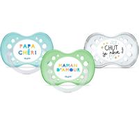 Kalanka-Dodie Lot De 3 Sucettes Anatomiques Essentiel Jour/Nuit +18 Mois Vert