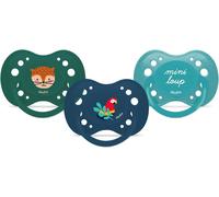 Kalanka-Dodie Sucettes Anatomiques Essentiel, Tetine Pour Bébé, +18 Mois, Bleu, Vert, Perroquet, Lot De 3