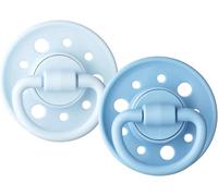 Kalanka-Dodie Sucettes Rondes Gaïa, Tetine Pour Bébé, 0-6 Mois, Bleu, Lot De 2
