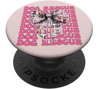 Kalanka-Dog Rescue Adoption Girl Coquette Bow Ruban Rose Popsockets Popgrip Adhésif