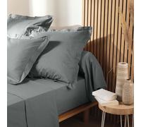 Kalanka-Douceur D'intérieur, Drap Housse (180 X 200 Cm) Biolina Gris, 100% Coton Bio
