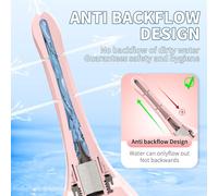 Kalanka-Douche Anale Lavement Nettoyage Intestinal Femme Monsieur - Douche Anale 245 Ml Irrigateur Intestinal Anti-Retour Et Filtre Enema Peut Être Connecté À Un Tuyau De Douche (Rose)