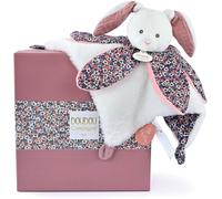 KALANKA-DOUDOU ET COMPAGNIE - Doudou pétale Lapin Rose- Rose - 27cm - Collection BOH'AIME - Cadeau Naissance - Jolie boîte Cadeau - Lavable en Machine 30°C - Tout Doux pour les Câlins - DC4027