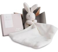 KALANKA-- Doudou Lapin Mouchoir - Boîte en Forme de Fleur - Blanc - 10 Cm - Idée Cadeau de Naissance Fille et Garçon - Garantie Doudou Perdu - 303