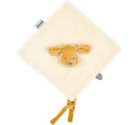KALANKA-Doudou Plat, Chien Charlie, Compagnon de Route dès la Naissance, 27 x 27 cm, Végétalien, Flanelle, Coton/Polyester, Vanille