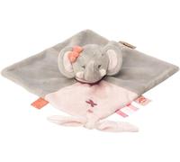 KALANKA-Doudou Plat Éléphant Adèle, Adèle et Valentine, 27 x 27 x 5 cm, Gris/Rose