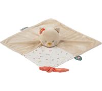 KALANKA-Doudou Plat en Coton et Velours, Doudou Lana la Chatte, Compagnon de Route dès la Naissance, env. 27 x 27 cm, Mila, Zoë et Lana, Beige