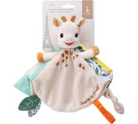 KALANKA-¿ Doudou Sophie La Girafe ¿ Doudou Plat Multitexture pour Bébé 0 Mois+ ¿ avec Attache Sucette ¿ Jouet D¿éveil Sensoriel Léger Et Facile À Saisir ¿ Ideé Cadeau Naissance Mixte