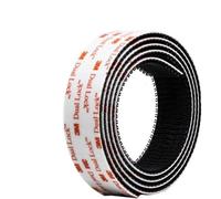 KALANKA-DPM Tapes - Bande Adhésive 3M Dual Lock SJ3550, Fixation Réutilisable Type Attache/Détache Haute Résistance pour Voiture, Dashcam, GoPro, Système de Péage, DIY, Noir (25,4 mm x 1 m)