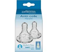 Kalanka-Dr Brown Natural Flow Level 2 Lot De 2 Tétines Étroites Transparent 3 M +