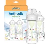 Kalanka-Dr Brown's Lot De 2 Biberons Anti-Coliques À Col Large, 270 Ml, Motif Océan