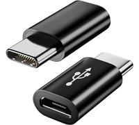 KALANKA-DragonTrading Adaptateur micro USB vers USB C, USB de type C mâle vers micro USB femelle, adaptateur USB C compatible avec les téléphones de type C, tablettes et plus encore (noir)