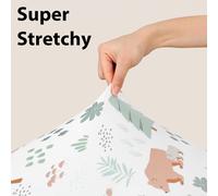 Kalanka-Drap Housse Cododo 50x83 Cm, Lot De 3 Microfibre Ultra Douce Et Lisse Élastique Sur Tout Le Tour - Pour Matelas De Lit Berceau De 50x80 Cm À 55x90 Cm, Ours Des Bois Vert