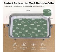 Kalanka-Drap Housse Cododo 50x83 Cm, Lot De 3 Microfibre Ultra Douce Et Lisse Élastique Sur Tout Le Tour - Pour Matelas De Lit Berceau De 50x80 Cm À 55x90 Cm, Lion Brun