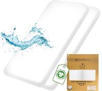 Kalanka-Draps De Lit Pour Lit Bébé Draps De Berceau Imperméables En Coton Blanc Luxueux Assurer Des Nuits Tranquilles Et Confortables De Sommeil Doux. 70x140 White Sheet Waterproof