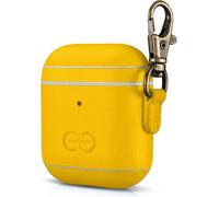 Kalanka-Dreem Om Airpods 1 & 2 Funda De Cuero Vegano Con Clip - Compatible Con Auriculares Inalámbricos Bluetooth De Apple Para Iphone - Amarillo