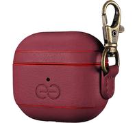 Kalanka-Dreem Om Airpods 3 Funda De Cuero Vegano Con Clip - Compatible Con Auriculares Inalámbricos Bluetooth De Apple Para Iphone - Borgoña