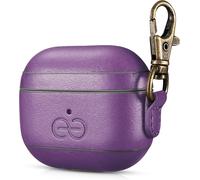 Kalanka-Dreem Om Airpods 3 Funda De Cuero Vegano Con Clip - Compatible Con Auriculares Inalámbricos Bluetooth De Apple Para Iphone - Morado