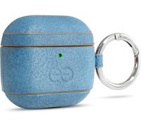 Kalanka-Dreem Om Airpods 4 Funda De Cuero Vegano Con Clip - Compatible Con Auriculares Inalámbricos Bluetooth De Apple Para Iphone - Bleu Ciel