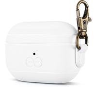 Kalanka-Dreem Om Airpods Pro Funda De Cuero Vegano Con Clip - Compatible Con Auriculares Inalámbricos Bluetooth De Apple Para Iphone - Blanco