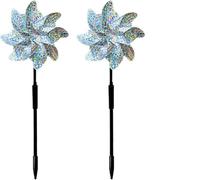 Kalanka-- Duo De 2 Moulins À Vent Défenseurs Réfléchissants - Solution Écolo Anti-Nuisibles Pour Espaces Extérieurs - Design Pois Argentés Modernes