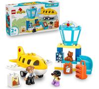 Kalanka-Duplo Ma Ville Première Fois A L¿Aéroport - Jeu Educatif Pour Jeunes Enfants Stimulant La Motricité - Avion, 2 Figurines & 1 Ours - Cadeau D'anniversaire Pour Fille Ou Garçon Dès 2 Ans 10443