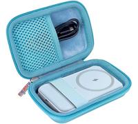 Kalanka-Dur Cas Étui De Voyage Housse Pour Anker Powercore Magnetic 5k Avec Support 5000mah Batterie Externe Power Bank Chargeur Portable (Bleu)