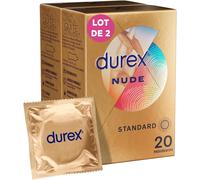 Kalanka-Durex Nude - 40 Condoms For Men - Ultra Thin - Standard Size (2x20)