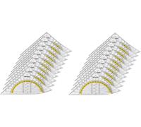 Kalanka-E-10132 00-I Équerre Géométrique En Plastique, Incassable, 14 Cm, Transparent, 20 Pièces