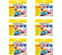 KALANKA-EBERHARD FABER 599043 - Craies de trottoir pailletées, 36 craies en 6 couleurs pailletées, jouets d'extérieur