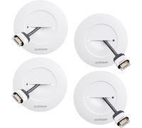 KALANKA-Echogear Kit De Gestion De Câbles pour TV Montée sur Support Mural TV - Goulottes Cache-Câble Facile à Installer pour Fils Electrique Basse Tension - Paire, Blanc