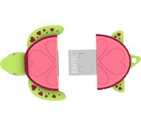 KALANKA-, ECMMD16GM334, Clé USB 16 Go design tortue marine en caoutchouc siliconé, vitesse de lecture 15MB/s, écriture 5MB/s, embout et chaînette inclus - Taille : 16 Go, Couleur : Multicolore