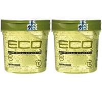 Kalanka-Eco Style - Gel De Coiffure À L'huile D'olive, Sans Alcool, Sans Parabènes, Sans Sulfates, Sans Desquamation, Anti-Démangeaisons, 473 Ml - Pack De 2- Promoo