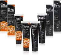 Kalanka-Ecodenta Dentifrice Au Charbon Actif Dents Blanches Sans Fluor 4 Pack I Dentifrice Au Charbon Noir Blanchiment Des Dents I Dentifrice Blanchissant Les Dents Au Charbon Actif Noir Saveur Orang