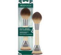 Kalanka-Ecotools Sculpt + Bronze Pinceau Double Extrémité, Dense Et Moelleux, Idéal Pour Poudre, Crème Ou Liquide, Format Voyage, Végétalien Et Sans Cruauté