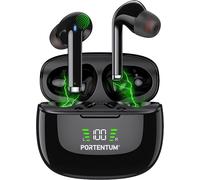 KALANKA-Ecouteurs Bluetooth sans Fil ¿ Réduction de Bruit Hybrid ANC+ENC ¿ BT 6.0 ¿ 60h ¿ Oreillettes contrôle Tactile étanches IPX6 ¿ Écran LED ¿ Basses HiFi 10 mm ¿ Ajustement Confortable ¿ USB-C