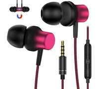 KALANKA-Écouteurs intra-auriculaires en nylon avec fil et microphone Hi-Fi stéréo Isolation acoustique Jack 3,5 mm pour iPhone iPad Galaxy Huawei Redmi OPPO OnePlus Laptop Android Magnétique Casque p