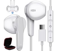 KALANKA-Écouteurs intra-auriculaires USB C, avec microphone et câble, pour Samsung Galaxy A54 A34 A53 A33 S25 S24 Ultra S20FE Pixel 9 Pro 8 7 6, iPhone 16 15 Pro Max, blanc