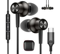 KALANKA-Écouteurs USB C pour Samsung Galaxy A55 A35 A54 A34 A53 S24 FE S23 Écouteurs intra-auriculaires avec câble microphone Type C Connexion USB C pour iPhone 16 15 Pro Max iPad Air Pixel 9 8 7 Xia