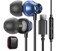 KALANKA-Écouteurs USB C pour Samsung S24 Ultra A55 A35 A54 A34,Écouteurs Intra Auriculaires USB Type C en Tressé Oreillettes Filaires Anti-Bruit Casque avec Micro pour iPhone 16 15 Mi 12T Pixel 9 8a