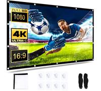 KALANKA-Ecran de Projection Portable 120 Pouces, Toile Videoprojecteur écran Projecteur 4k HD 16: 9 Pliable, Ecran Retroprojecteur Anti-froissement, écrans de Projection pour Home Cinema Entreprise V