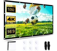 KALANKA-Écran de Projection Portable 84 Pouces, Toile Videoprojecteur Ecran Projecteur 4k HD 16: 9 Pliable, Ecran Retroprojecteur Anti-froissement, écrans de Projection pour Home Cinema Entreprise Vo