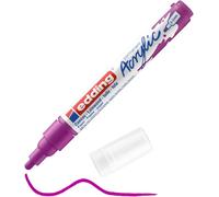 Kalanka-Edding 5100 Marqueur Acrylique Medium - Violet - 1 Marqueur Acrylique Imperméable - Pointe Ronde Moyenne 2-3 Mm