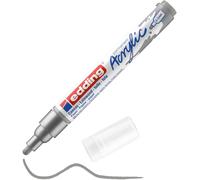 Kalanka-Edding 5100 Medium Acrylic Marker - Silver - 1 Waterproof Acrylic Marker - Medium Round Tip 2-3 Mm