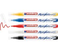 Kalanka-Edding 5300 Marqueurs Acryliques Fins ¿ Lot De 5 Marqueurs Multicolores ¿ Pointe Fine 1-2 Mm ¿ Crayons De Peinture Acrylique Pour Peinture Sur Toile, Papier D'art, Bois, Pierre ¿ Fabriqué En