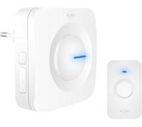 Kalanka-Elro Db3000 Sonnette De Porte Sans Fil - Récepteur Plug-In - Sans Batterie - 64 Mélodies - Distance Sans Fil : 300m - Blanc