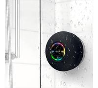 KALANKA-Enceinte Bluetooth Douche Haut Parleur Sans Fil Portable Mini Corne Speaker Ventouse pour La Salle De Bain Basses Stéréo Trompette Wireless Soutien LED Lumière pour Douche Maison et Extérieur