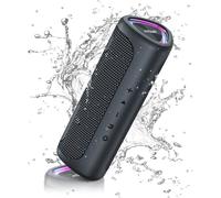 KALANKA-Enceinte Bluetooth Puissante Surround Stéréo 360 M7 Enceinte Portable sans Fil - Étanche IPX7 pour Piscine & Plage - Autonomie 30 Hrs - 24W Extra Bass - LED Lumière - Noir