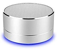 Kalanka-Enceinte Metal Bluetooth Pour Zte Blade V10 Smartphone Port Usb Carte Tf Auxiliaire Haut-Parleur Micro Mini (Argent)