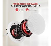 Kalanka-Enceintes 2 Voies À Encastrer ¿ Haut-Parleurs Muraux/Plafond Avec Woofer Graves Moyens, Bobine 2,5 Cm Haute Température ¿ Système Audio Intégré Clair Et Puissant
